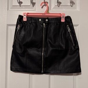 POSTER GIRL Black Full Zip Mini Skirt